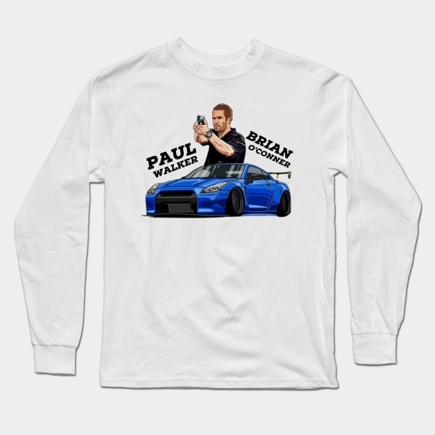 Paul walker / Brain o' conner Long Sleeve T-Shirt by MOTOSHIFT